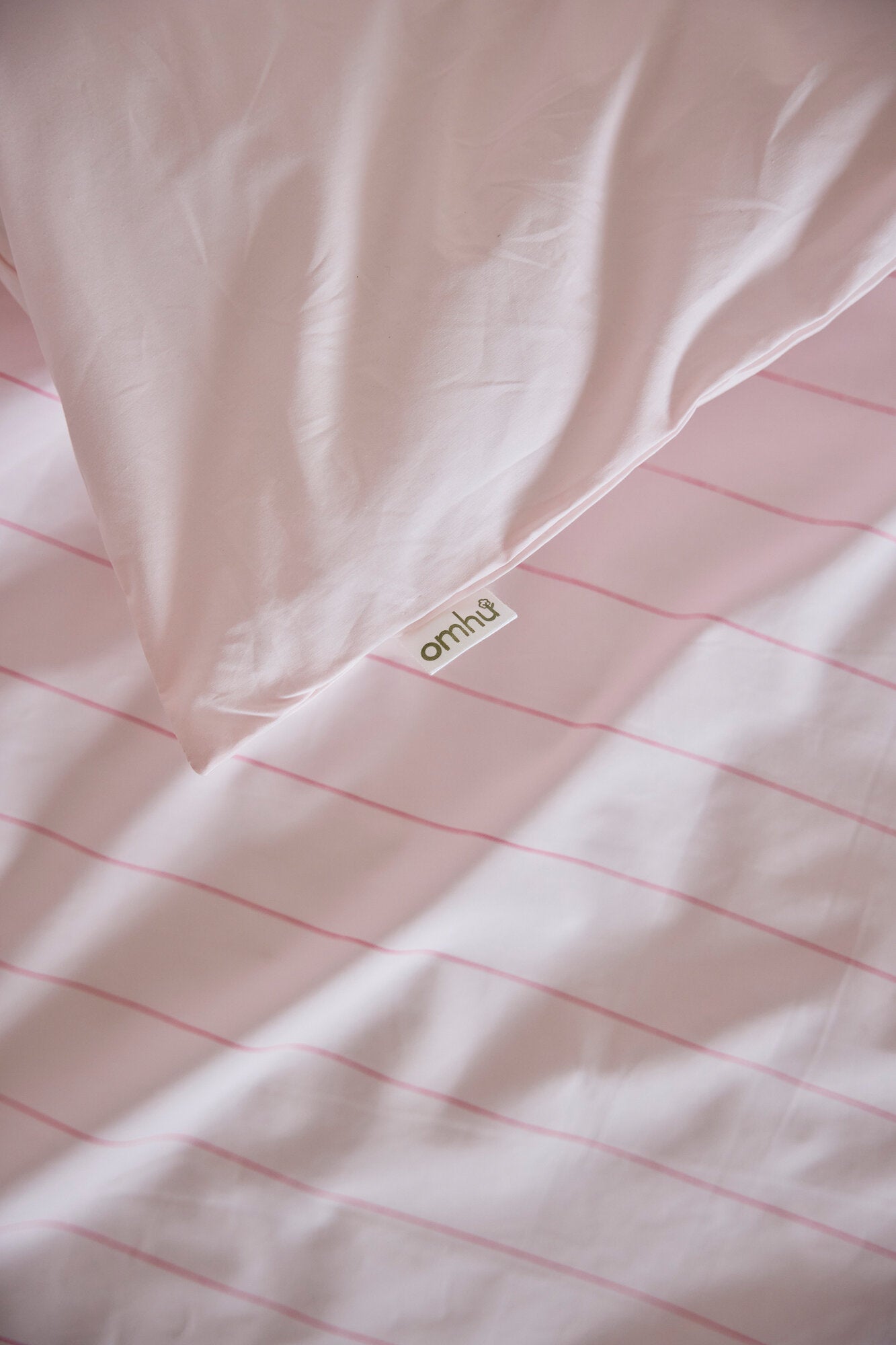 Needle stripe sengesæt – Rosa